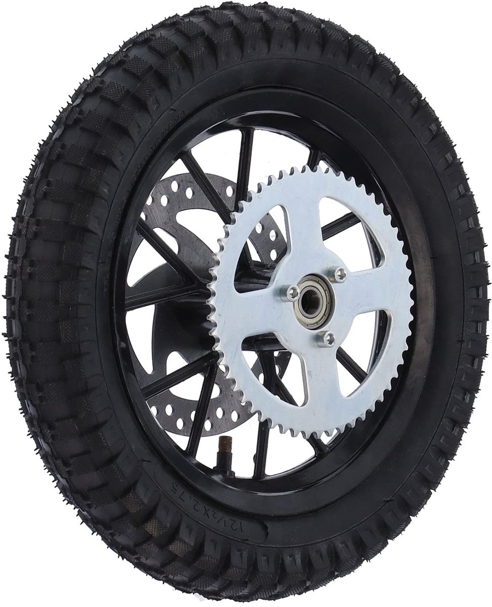 Omgoods- Achterwiel 12,5 x 2,75 inch - Rubber - Antislip - Voor Coolster 2-takt QG-50 - Eenvoudig te installeren - Stabiele prestaties - Motorwiel