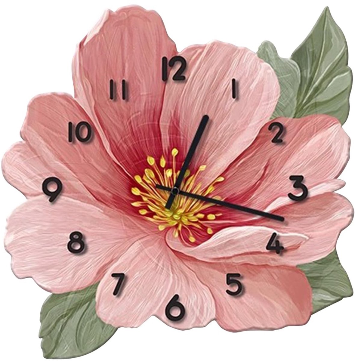 Omgoods - Bloem Wandklok - 30 cm Rustieke Stijl met Zonnebloemen
