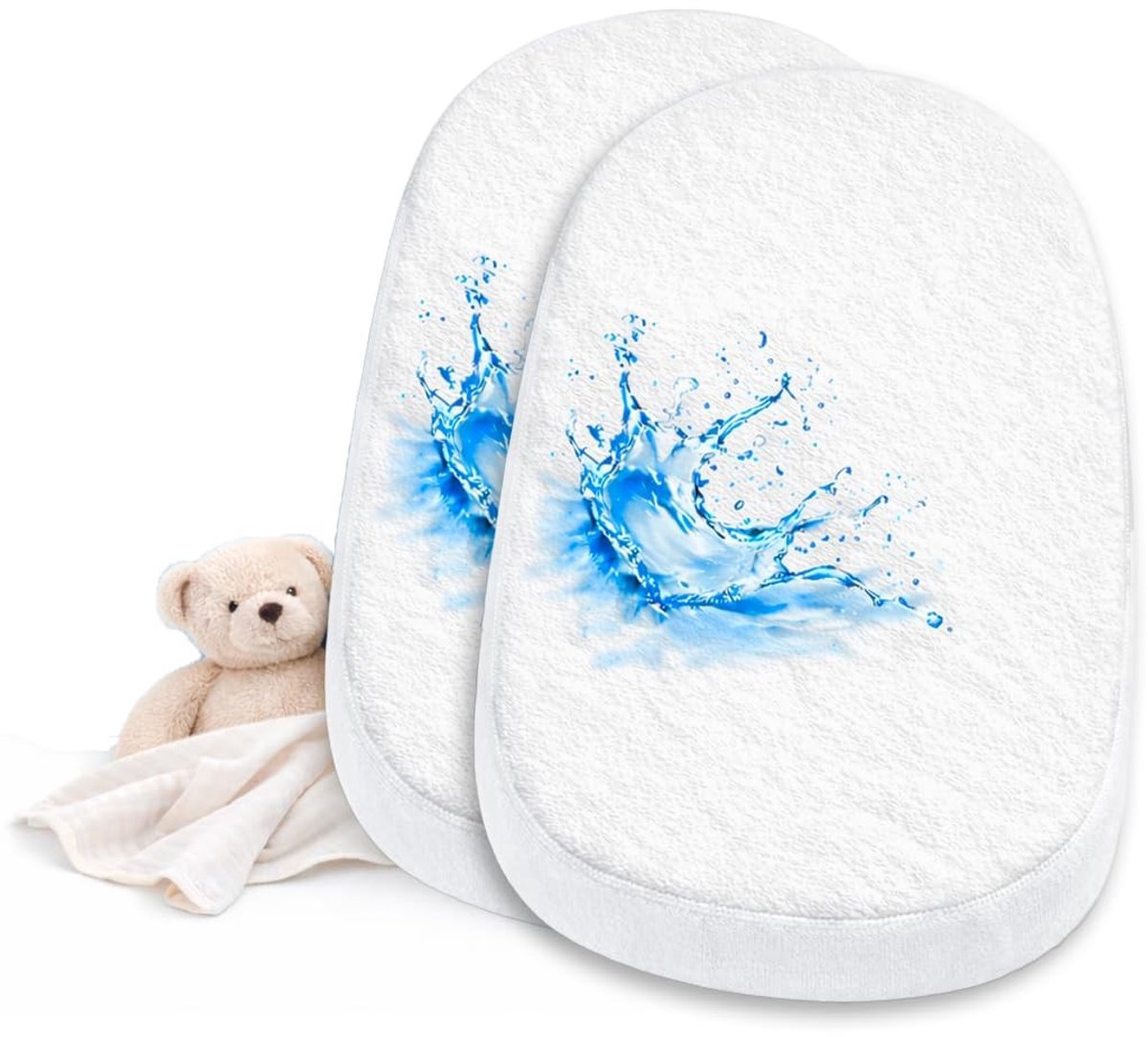 Omgoods - Matrasbeschermer voor Kinderbed (Set van 2) - 40 x 80 cm