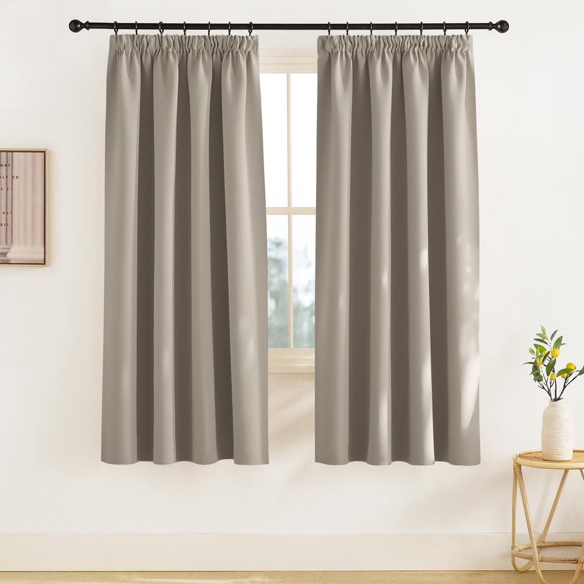 Omgoods - Thermische Gordijnen met Rimpelband - Set van 2, 175 x 140 cm