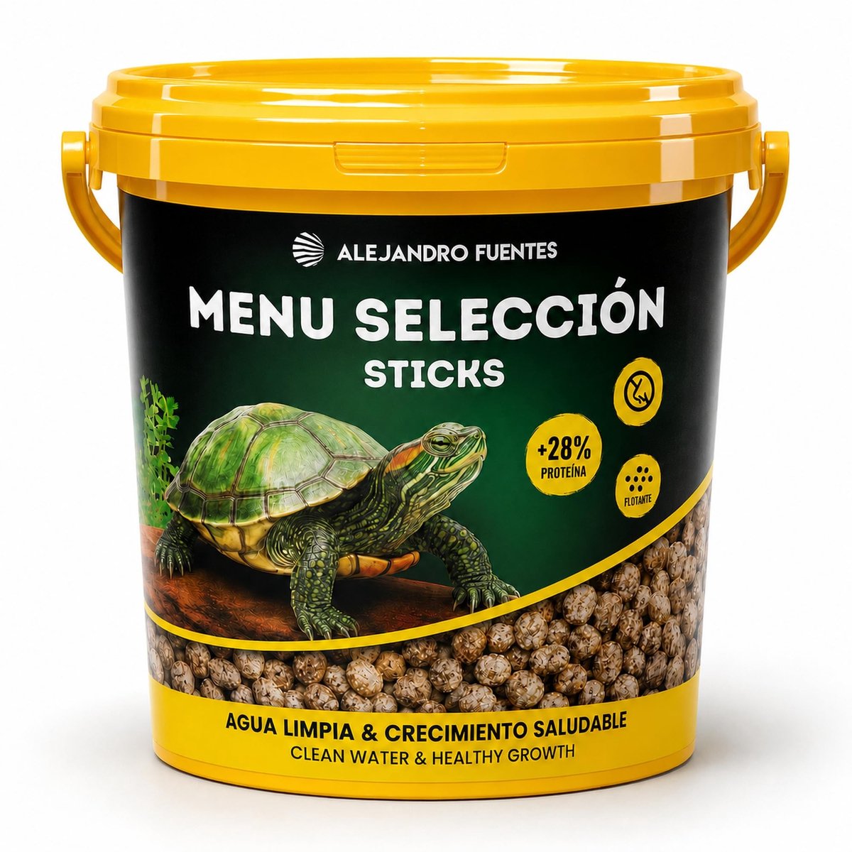 Omgoods - Volwassen Schildpaddenkruid 3.8 L met Drijvende Pellets