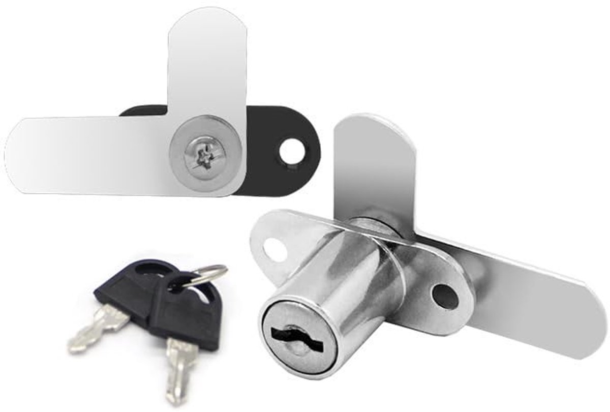 Omgoods - 16 mm Dubbel Deurslot voor Kast - Zinklegering, Zwart