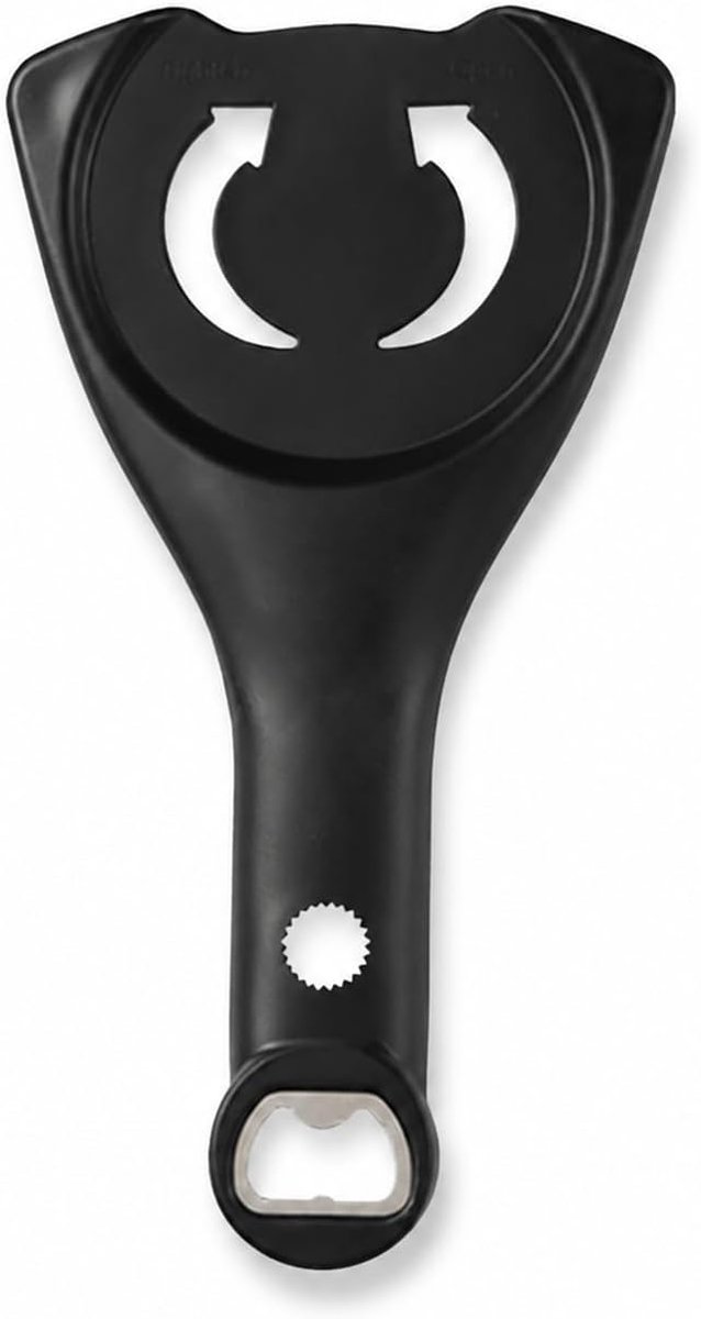 Handmatige blikopener met handvat, multifunctioneel, 4-in-1, blikopener, moeiteloos, flesopener met schroefdeksel, praktisch voor het openen van blikjes, keuken, bier, dranken, sausglazen