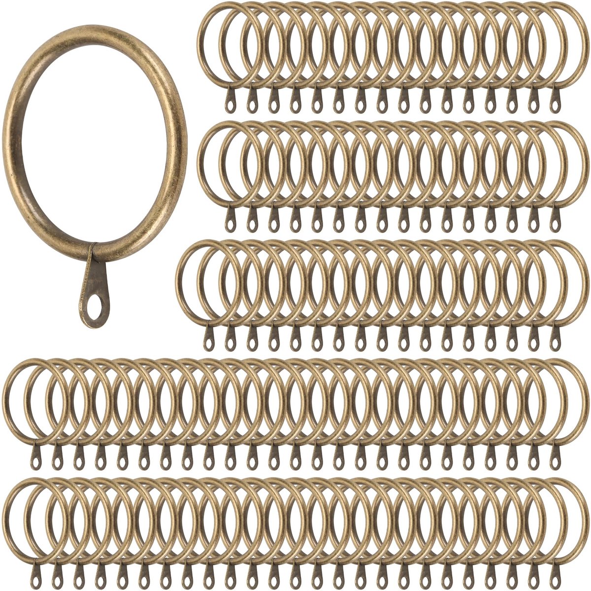 Omgoods - 100 Stuks Antieke Messing Gordijnringen - Bronzen Ijzeren Ringen