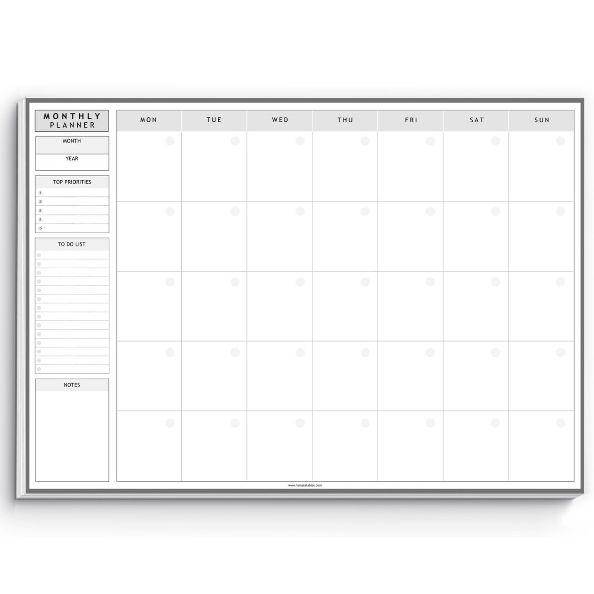 Omgoods - Maandelijkse Taaklijst Notepad - Organiseer je Maand