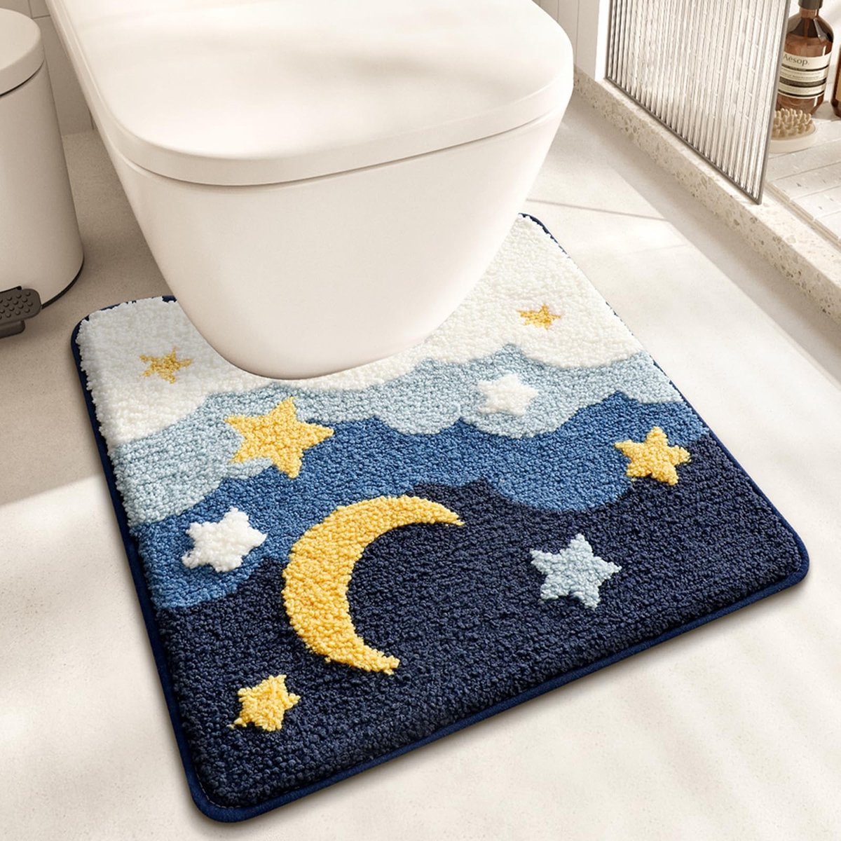 Omgoods - Badmat Antislip 50x80cm Cloud Toilet en Woonkamer