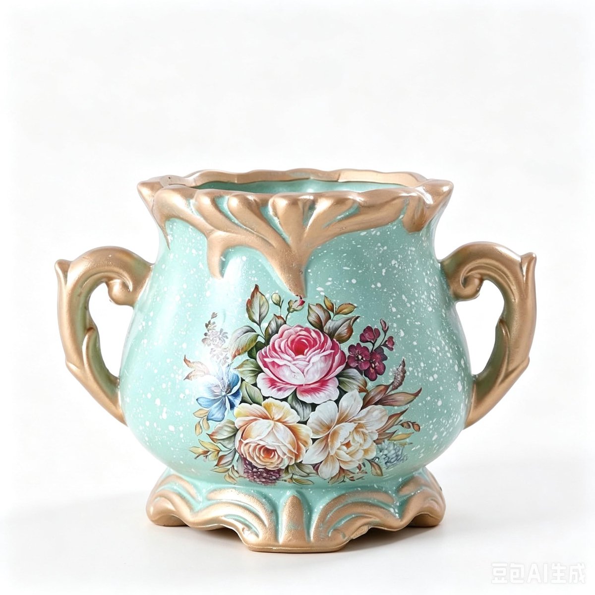 Omgoods - Retro Keramische Plant Pot met Handvat voor Bloemen