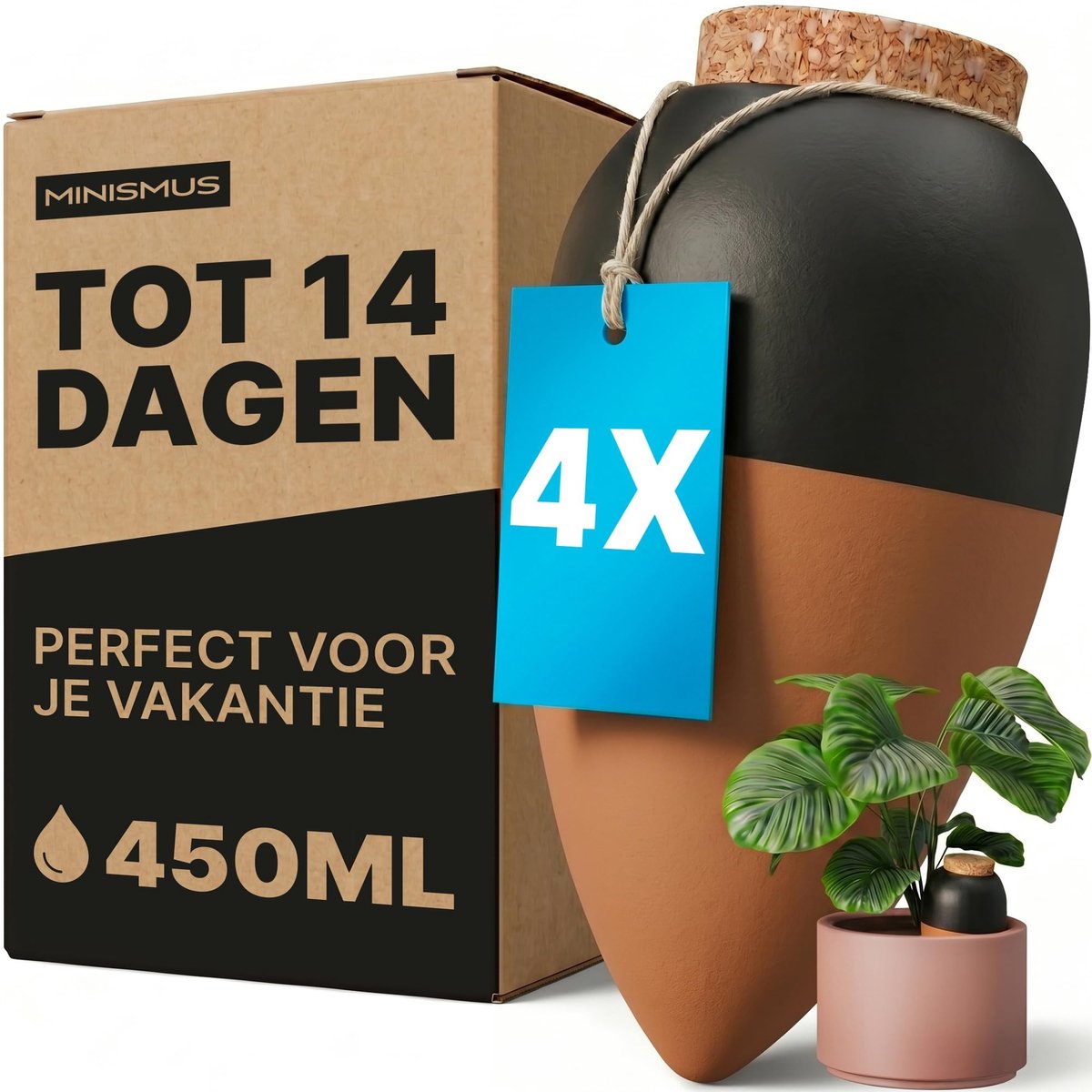 Omgoods - Watering Ball - Zelfwaterende Terracotta Bol 450ml