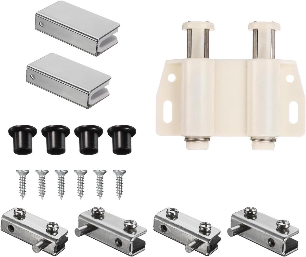 Magneetsluiting Kastdeuren - Deurmagneet Sluiting - Kasten Sluiten - Dubbele Sluiting - 66 x 34 x 19 mm - Zilver