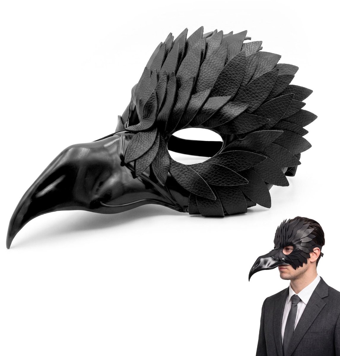 Omgoods - Elegante Vogel Masker - Venetiaans Half Gezicht Masker voor Halloween en Carnaval