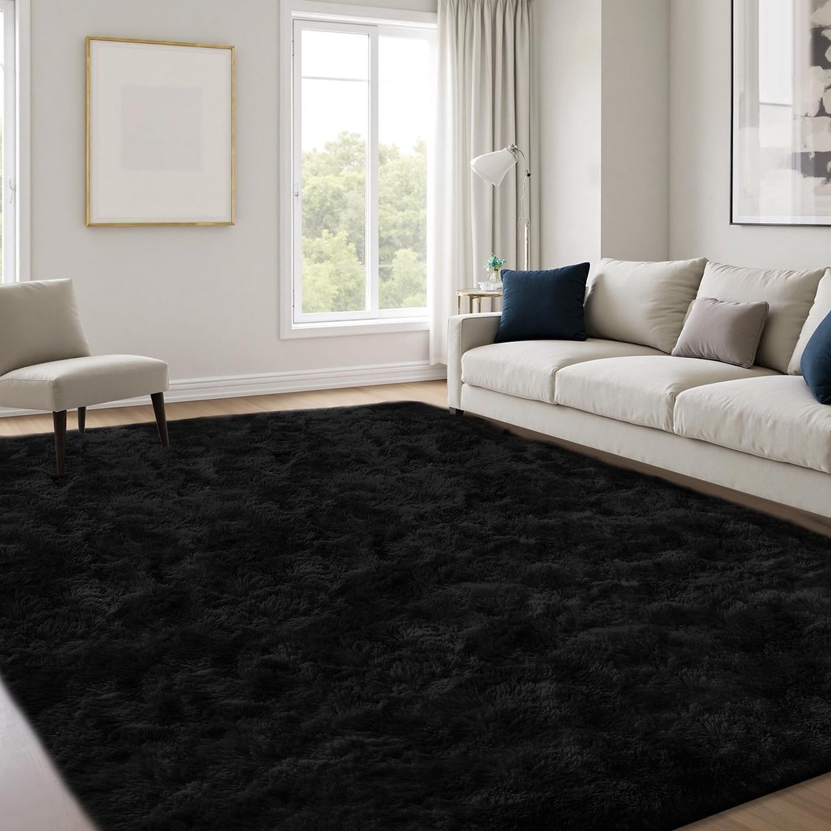 Omgoods - Zacht en Wasbaar Hoogpolig Vloerkleed - Modern Tapijt voor Woonkamer en Slaapkamer 140x200cm