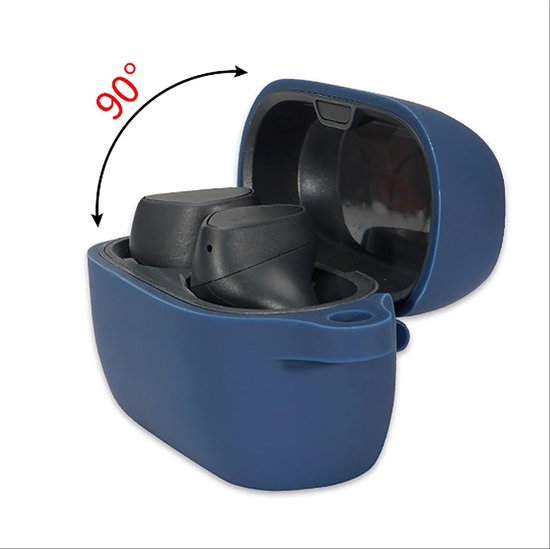 Cilicone hoes voor Jabra Elite 3, ultradunne zachte hoes, slim fit, anti-val, niet gemakkelijk te vuil - zwart — afbeelding 5