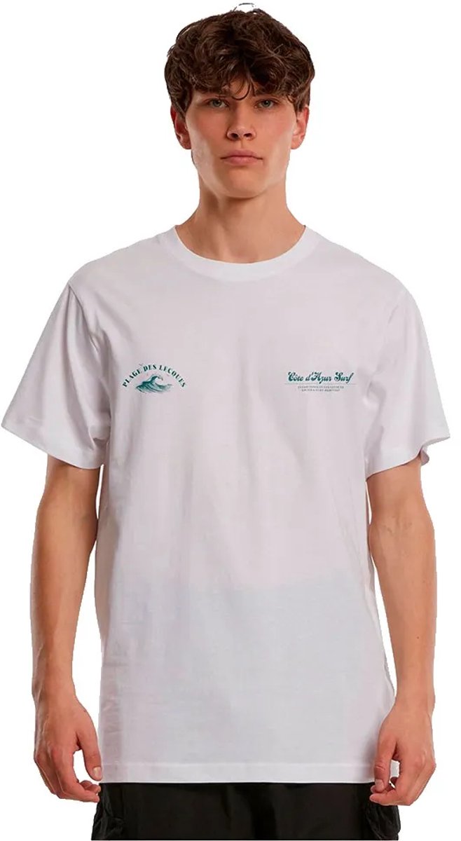 Oversized T-shirt Mister Tee Plage Des Lecques Wit