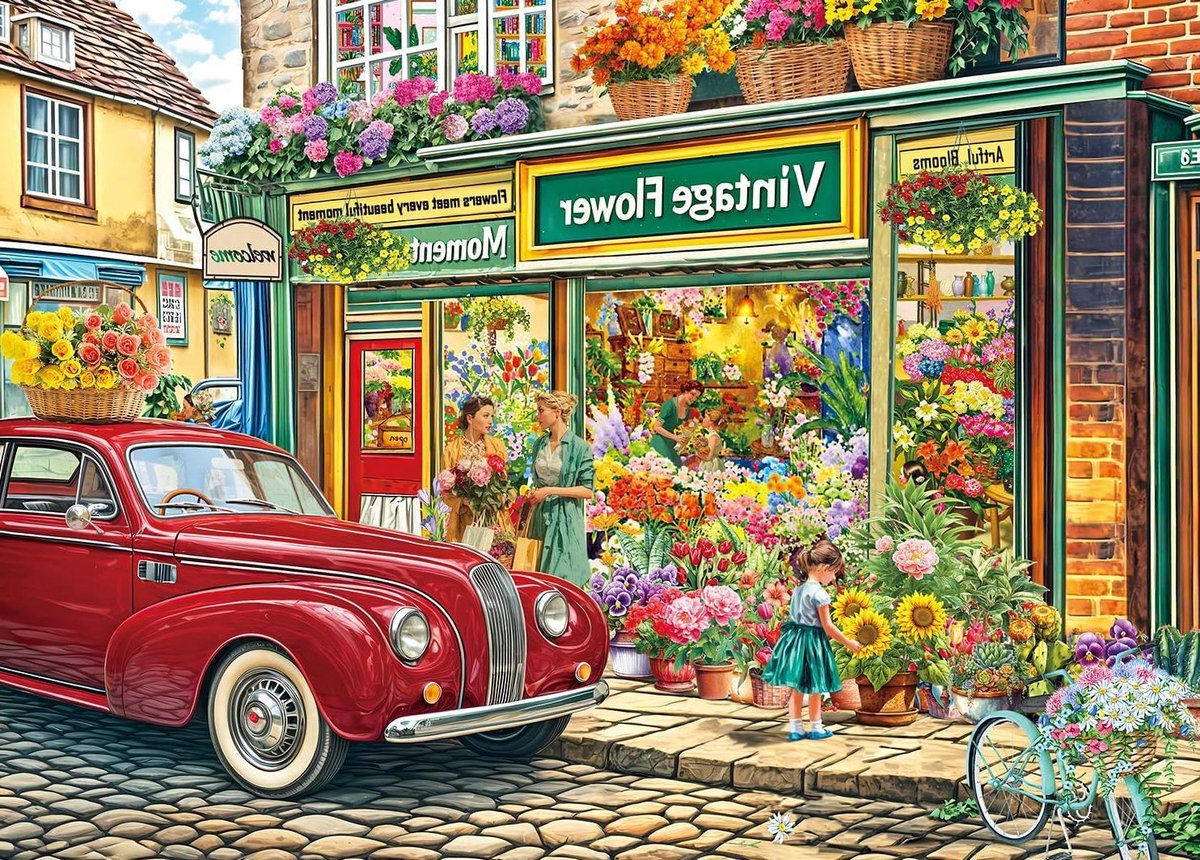 Puzzel 1000 Stukjes - Legpuzzel Volwassenen - Ontspanning Thuis - Niet-Verblindende Poster - 70 x 50 cm - Bloemenprint