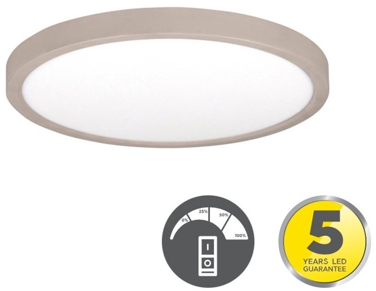 Highlight - Plafondlamp Piatto Ø 23,5 cm 3 step DIM beige