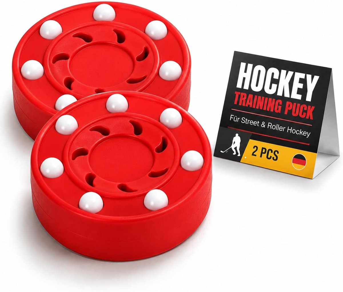 iplusmile 2 stuks professionele droogland hockeypuck roller hockey puck speltraining accessoires voor street hockey training