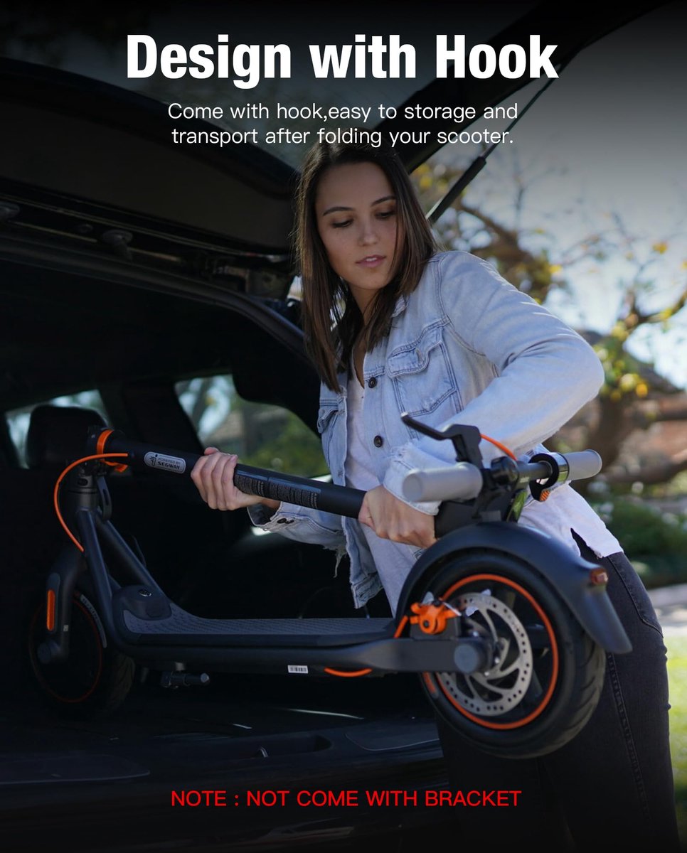 SnelShoppen - Achterspatbordmontage met haak en geïntegreerd achterlicht voor Segway Ninebot F40 F30 F25 F20 step - Spatbordhouder, origineel accessoi
