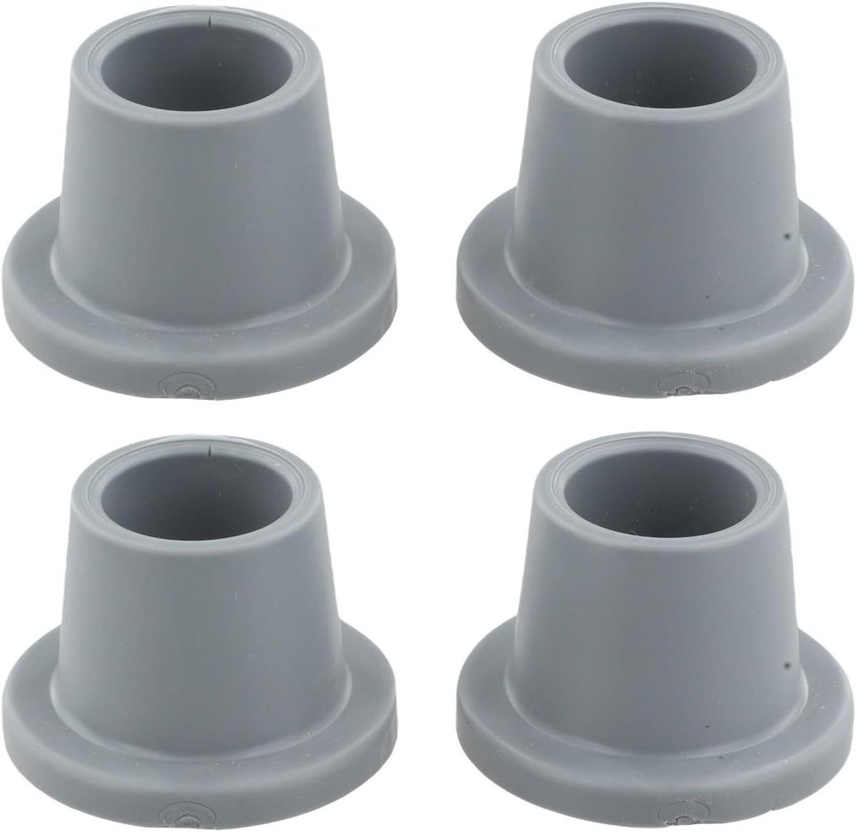 Rubberen zuignappoten - Antislip uiteinden - Douche Veiligheid - Metalen inzetstuk - 60 mm - Grijs