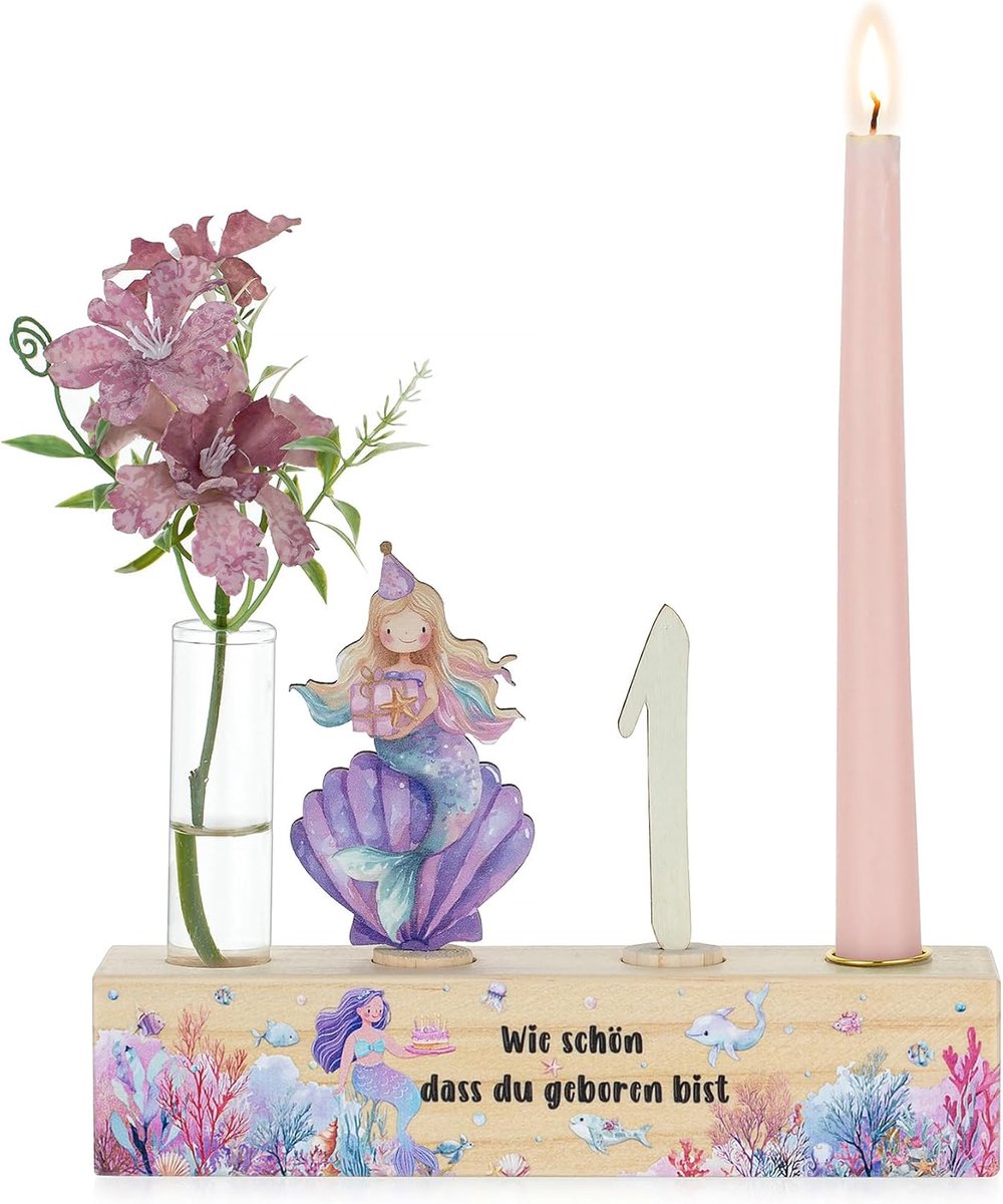 Zeemeermin-verjaardagsdecoratie voor 1e meisje - kinderverjaardag