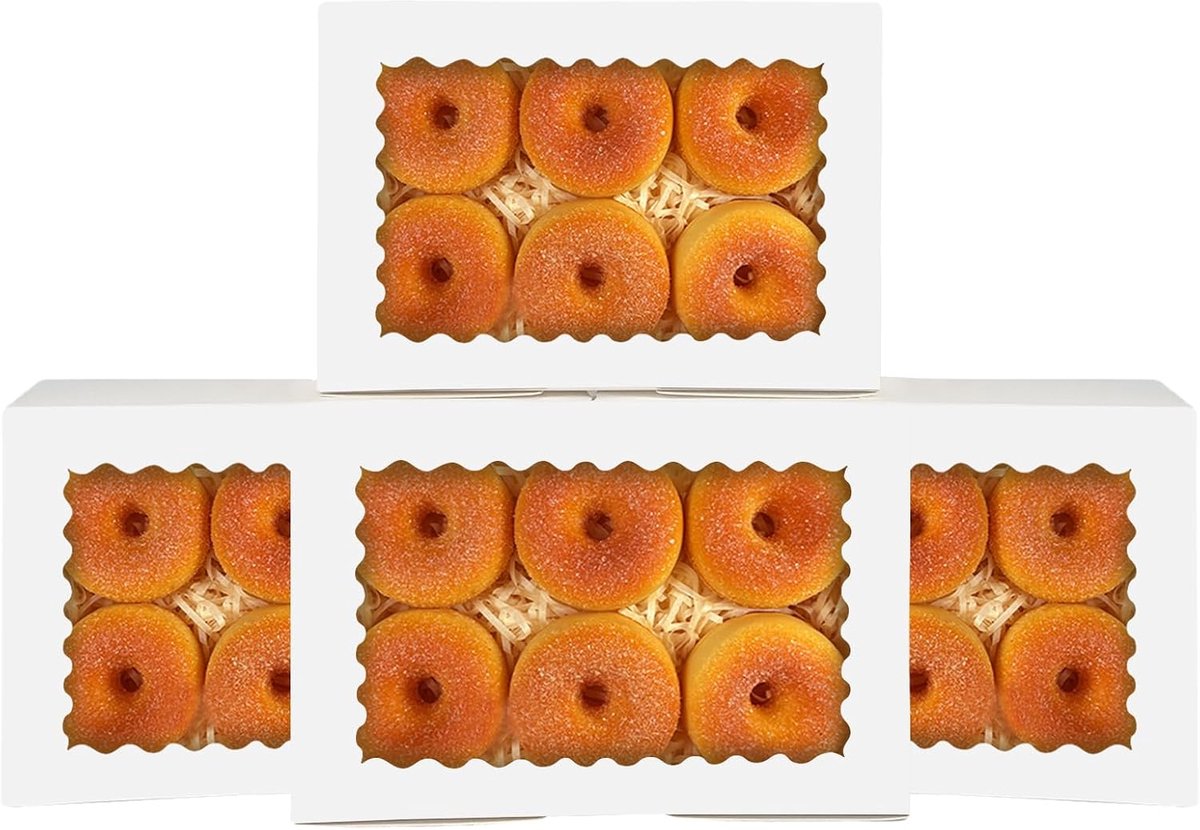 Koekjesdoos 15 stuks - Wit - Met venster - Perfect voor lekkernijen - ShopVlot