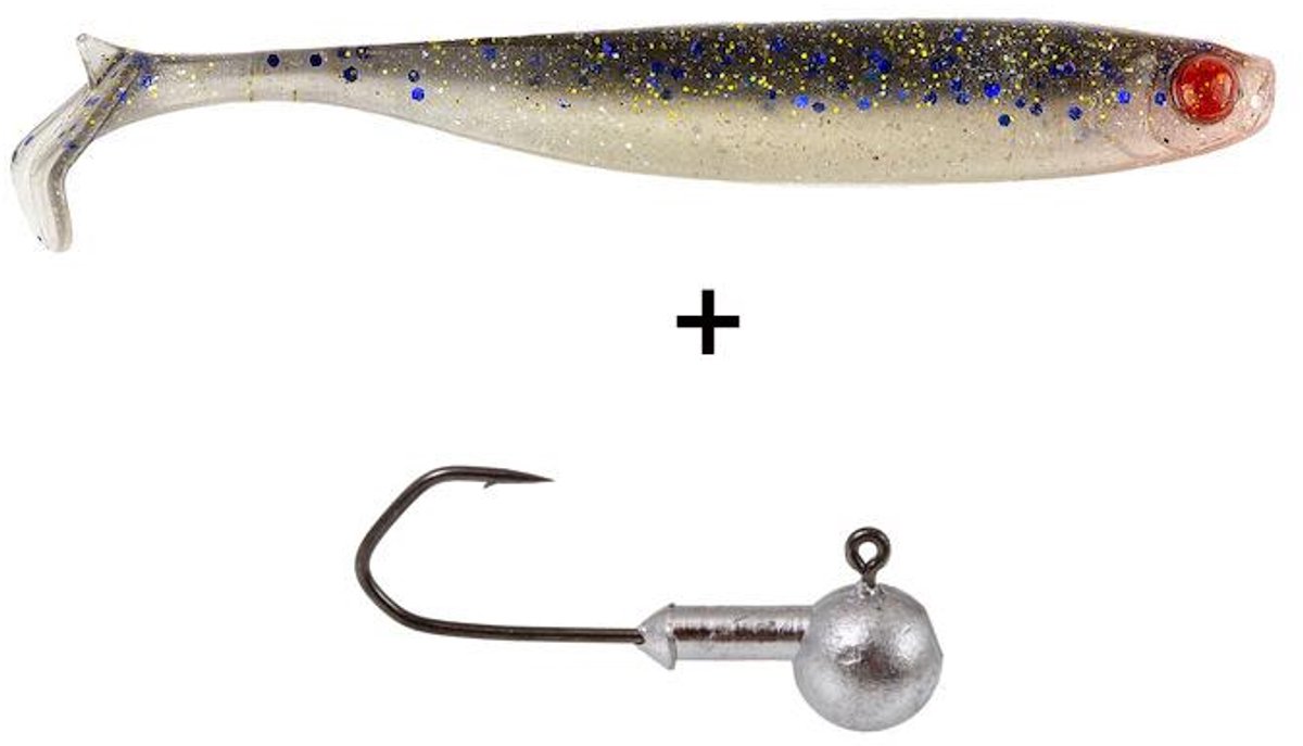 LFT Creature Tail Minnow 9cm 3+1pcs. Blue Dot Sardine