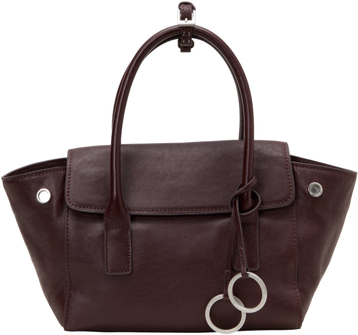 Marc O'Polo handtas schoudertas Gitty Shopper Black Cherry donkerbruin