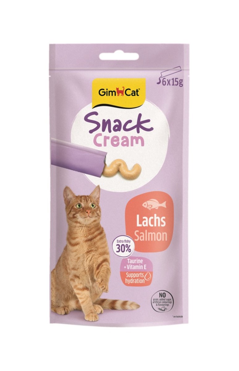 GimCat Snack Cream - Zalm - 6 x 15 g