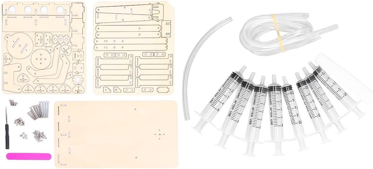 Hydraulische Houten Graafmachine Model STEM Wetenschap Educatieve DIY Mechanische Kaken DIY Graafmachine Starter Kit voor Volwassenen Bouwwetenschap Kits