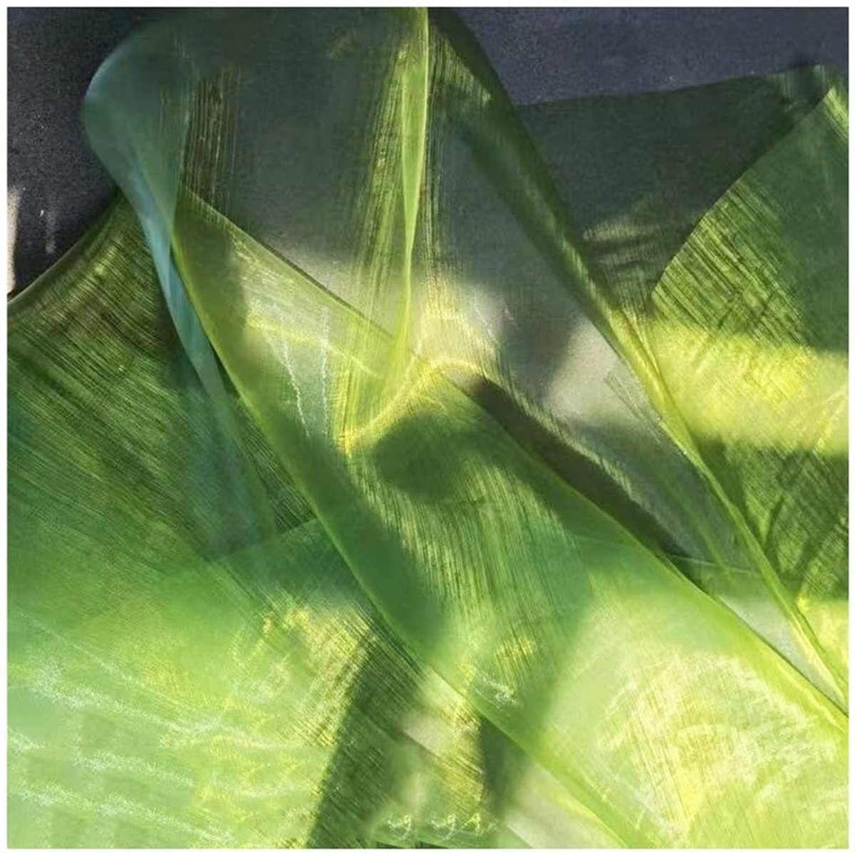 Stof Groen 2m 150cm Gradient Organza Kantstof Magisch Glanzend