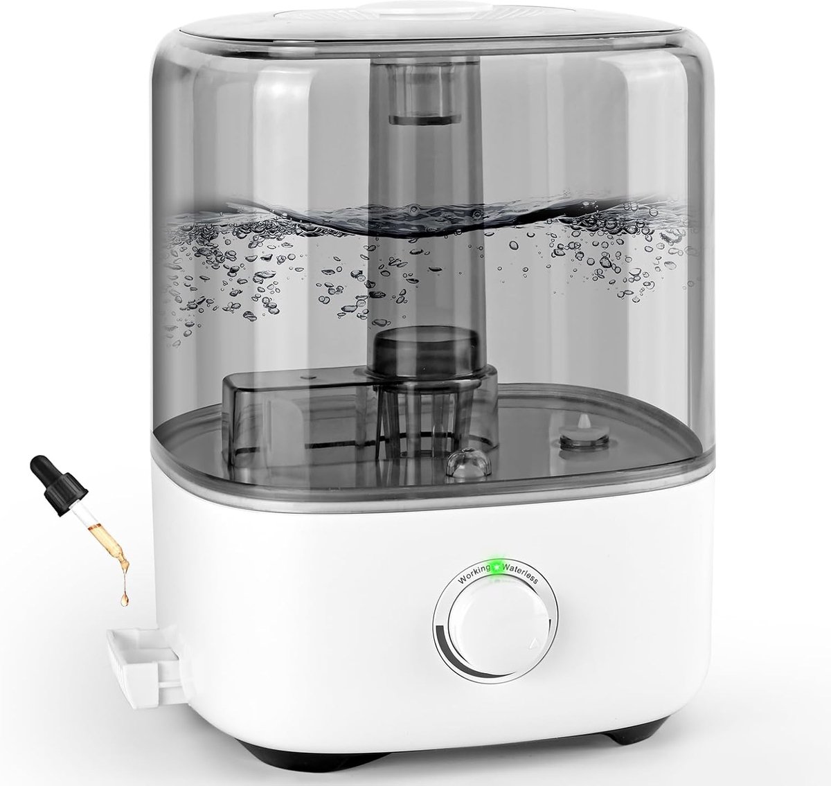 5 liter, ultrasoon, 28 dB, stil, met 360° draaibaar mondstuk, voor