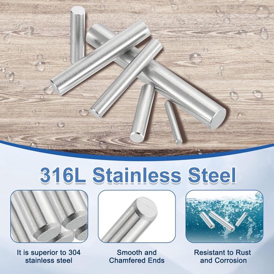 20 stuks cilindrische bouten 3 mm x 30 mm, cilindrische noppen — afbeelding 2