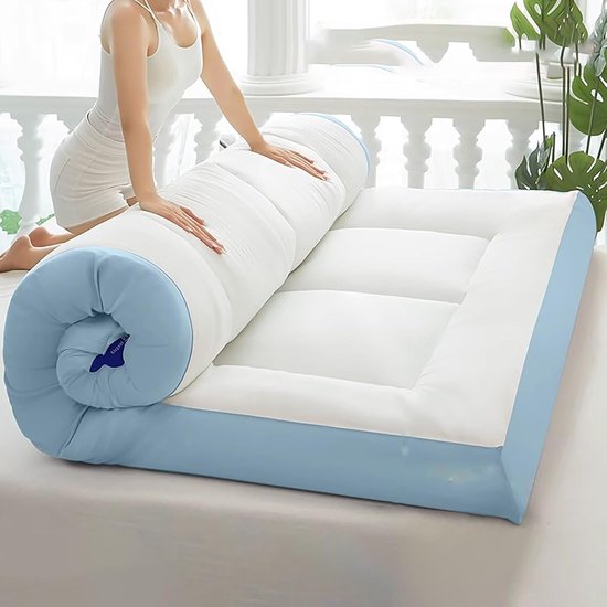 Japanse vouwmatras - Slaapmatras vloer - Ruimtebesparend slapen - Comfortabele ondersteuning - 180x200x10 cm - Roze — afbeelding 3