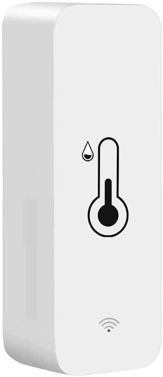 Luchtvochtigheidssensor Binnen - Hygrometer Kamerthermometer - Gezondheid Bewaken - Zeer Nauwkeurige Sensor - 9 x 3 x 3 cm - Wit