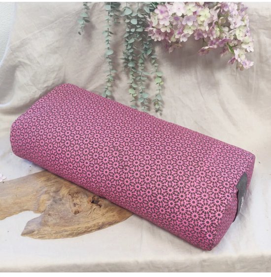 YogaStyles bolster ovaal - grijs & roze van YogaStyles — afbeelding 3