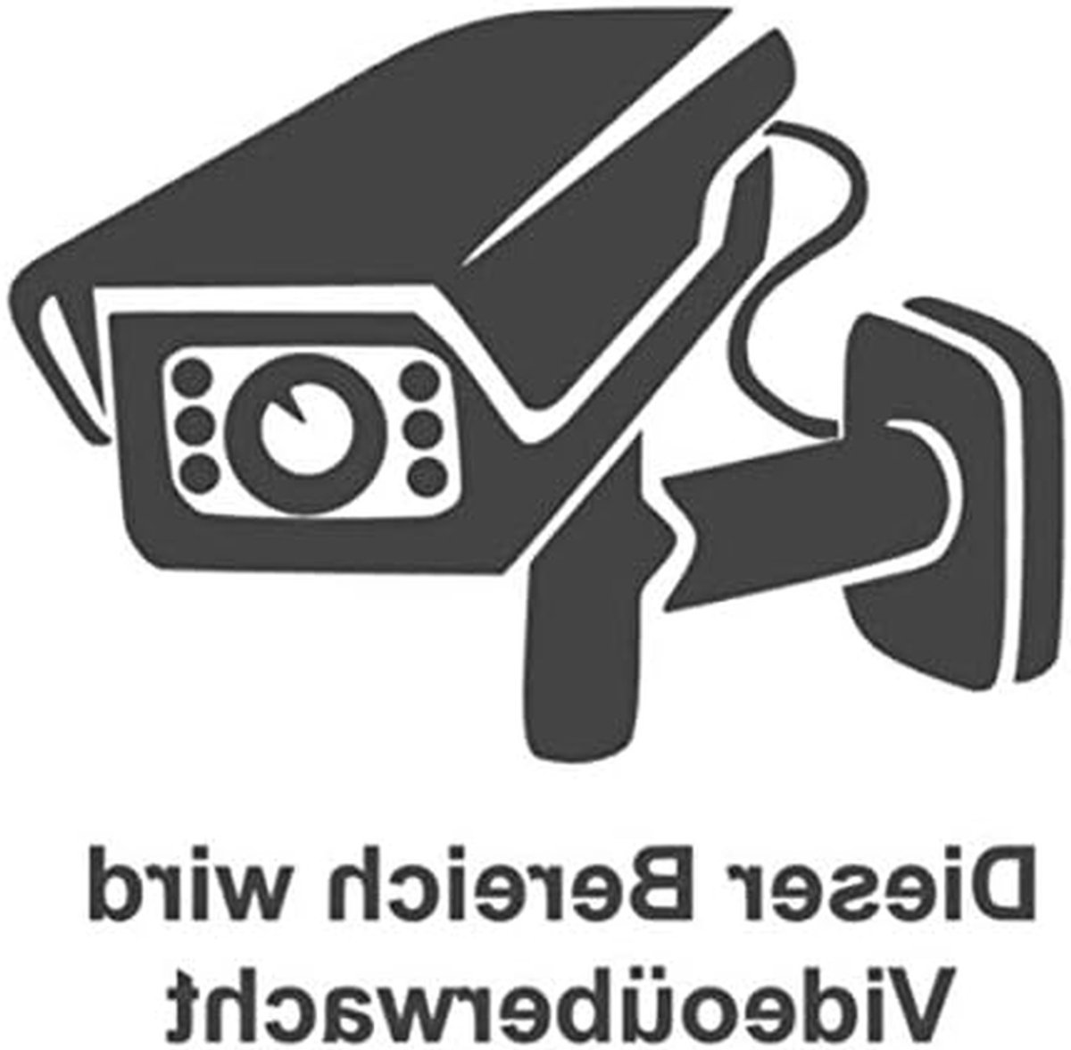 Alarm Systeem Stickers - Bewakingscamera Stickers - Beveiliging Huis - Weerbestendige Film - Diverse Maten - Zwart