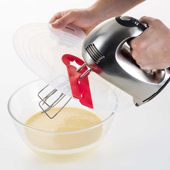 Mengkom Spatdeksel - Keuken Accessoire - Koken en Bakken - Universele Pasvorm - 34 x 31 cm - Transparant — afbeelding 4