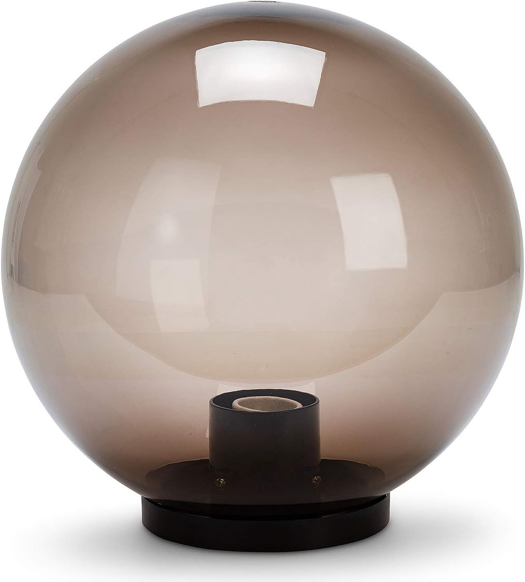 PMMA buitenbol, 200mm, E27 fitting, gerookt