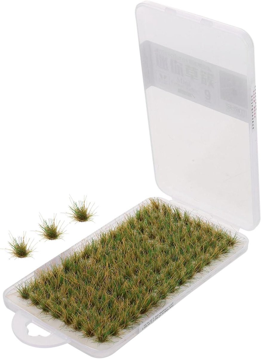 Miniatuur Graspluimen - Diorama Gras Modelspoor Gras - Landschapsmodellering - Onderhoudsvrij Realisme - 06 x 04 x 04 cm - Multi