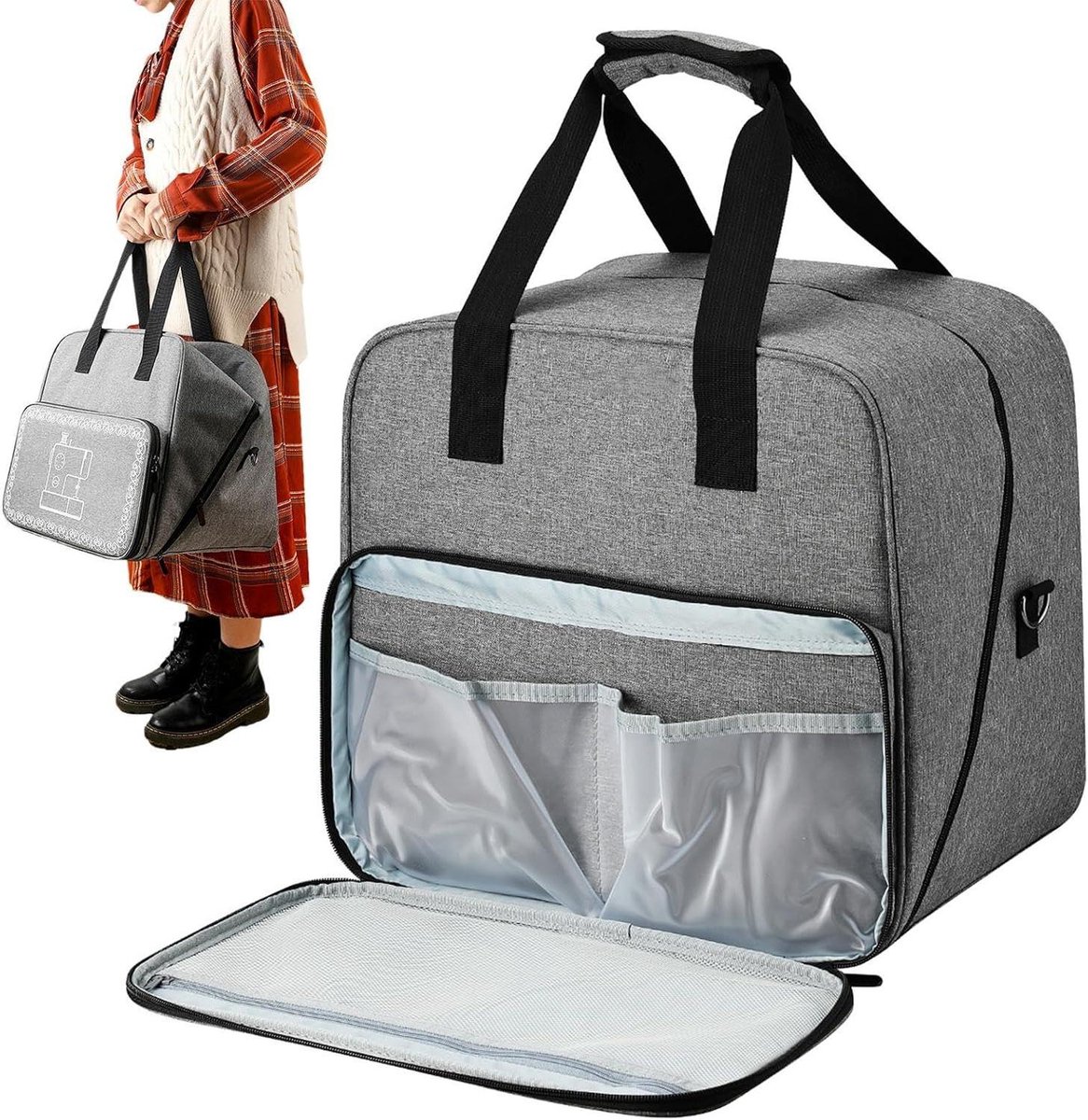 Naaimachine Opbergtas - Naaiaccessoires Tas - Naaimachine Beschermen - Waterdichte Oxford Stof - Standaard Formaat - Donker Paars