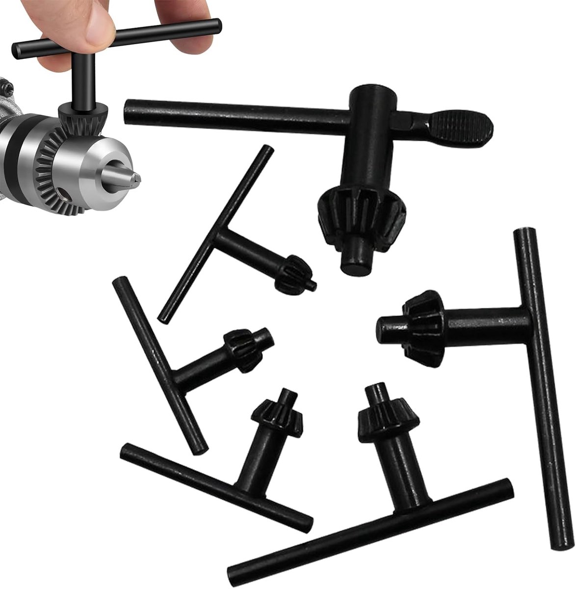 Handboor Sleutelset voor Diverse Boorkoppen - 6 Stuks (4/6/10/13/16/20mm) - Vervangingssleutels voor Boormachines en Gereedschap