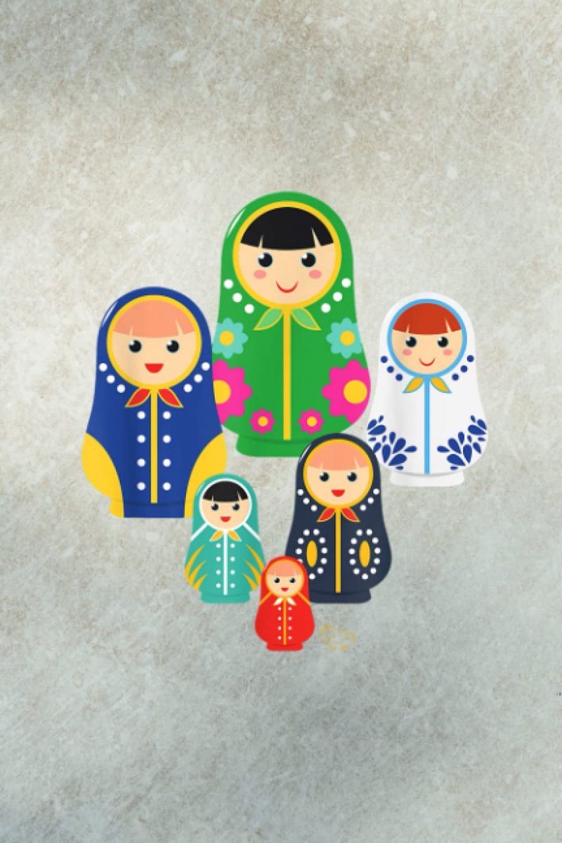 Graph 5 Half College | Matryoshka Russian Nesting Dolls Russia