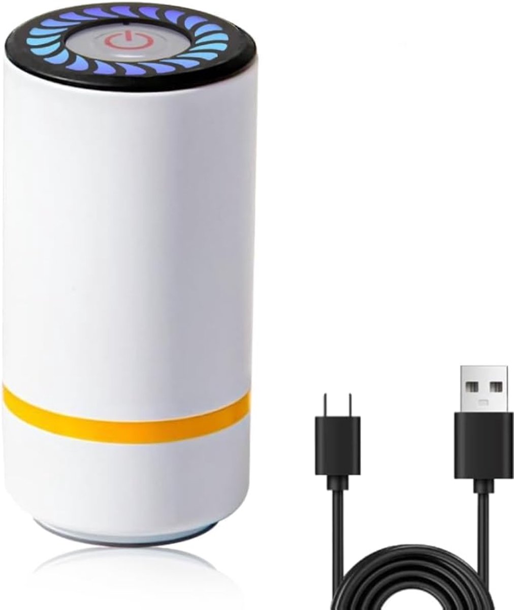Voedselvacuümverzegelaar, met 400mAh lithium-ionbatterij, voor kleding Voedselverpakking, Afdichtingsgereedschap, Wit