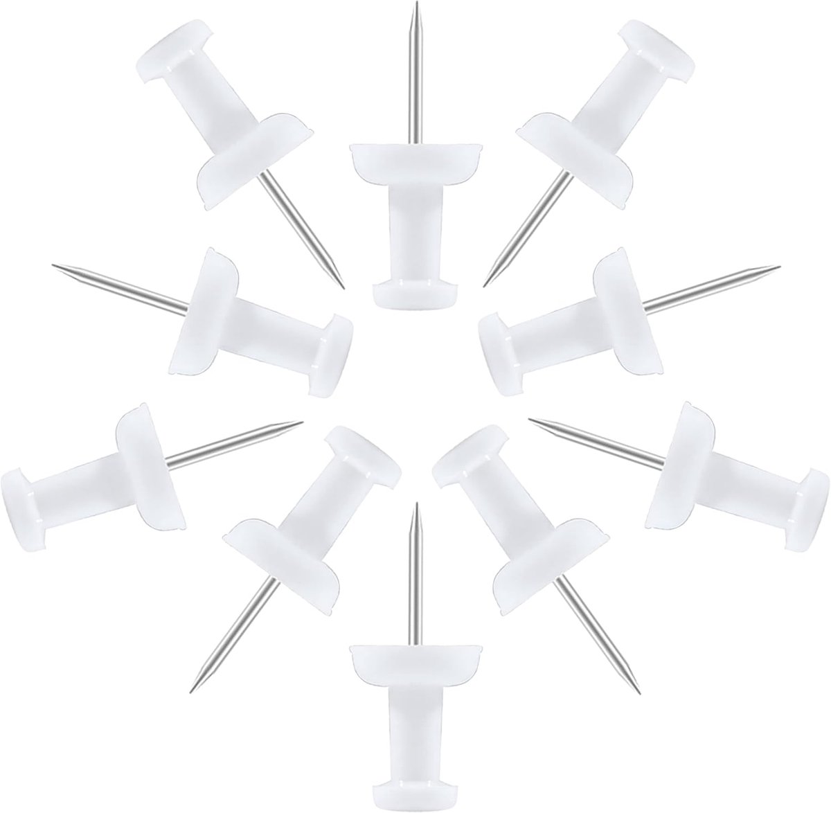 Push Pins 120Pcs Witte Duim Kopspijkers Grotere Size Pin Kaart Tacks Plastic Hoofd Met Stalen Punt Voor Bulletin Board