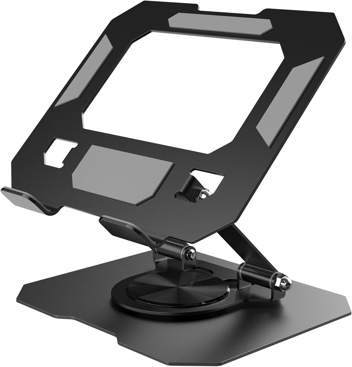 Tabletstandaard, 360° verstelbare iPad-standaard, opvouwbaar, past op iPad-standaard voor bureauroterende, draagbare monitorstandaard voor tablets/PS/mobiele telefoons/schakelaars en andere
