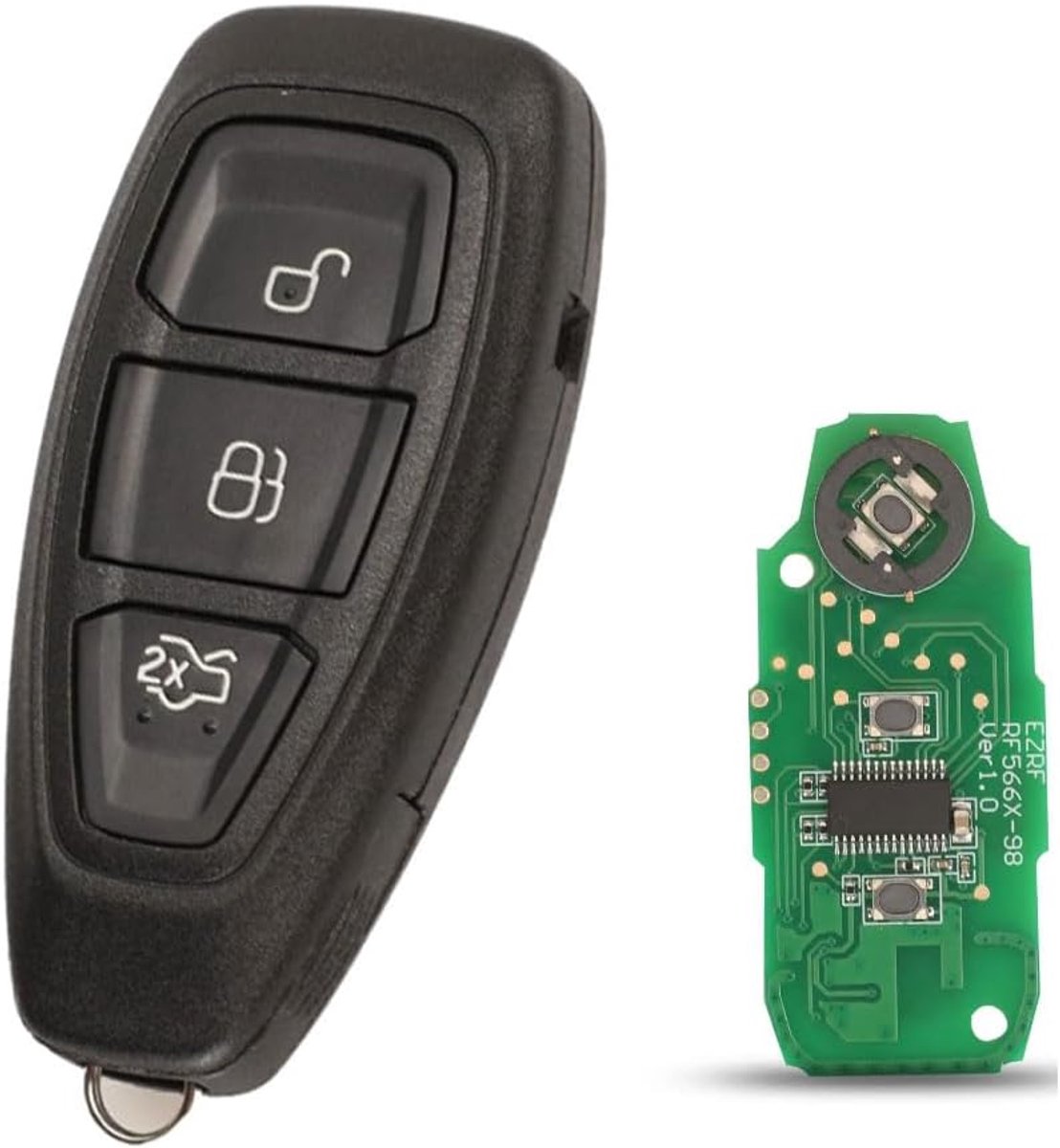 Autosleutel voor Ford Focus Fiesta C-Max Mondeo Ecosport Galaxy Kuga 433MHz | FCCID: KR55WK48801 afstandsbediening sleutelbehuizing, Smart Keyless, afstandsbediening afstandsbediening draadloze sleutel