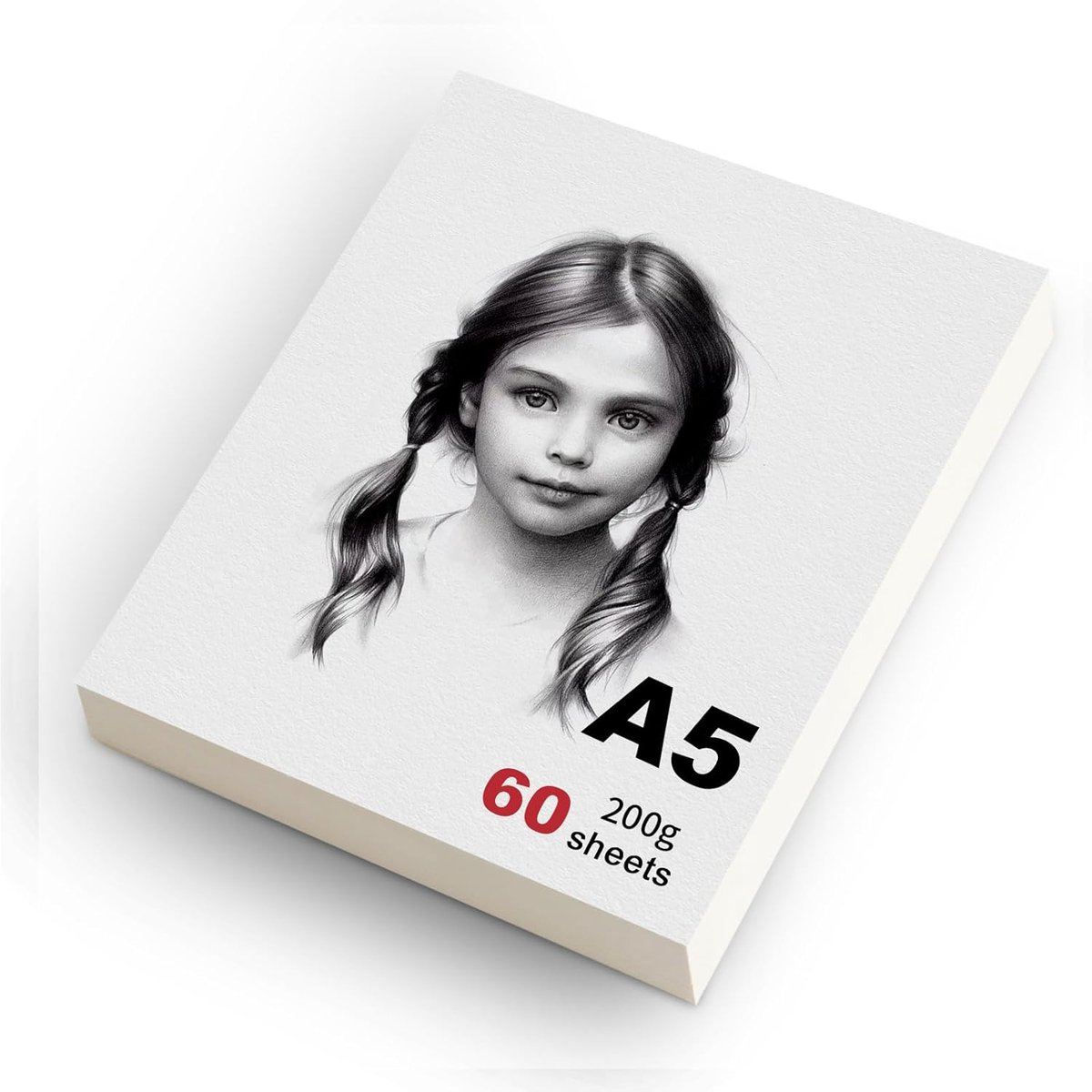 msymsyu Tekenpapier A5 schetspapier 200 g 60 vellen schilderpapier schetspapier ideaal voor artistieke vormgeving schoolkantoren en schetsen en schilderoefeningen