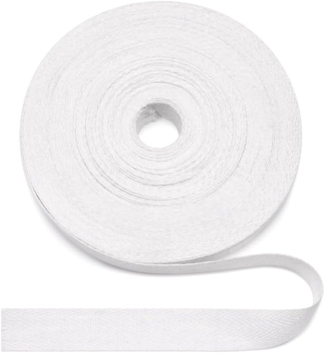 natuurlijke katoenen visgraatband 20 mm, 22 meter visgraatstof tape voor randversterking singels, doe-het-zelf naaien ambachten - keperstof 20 mm x 22 jaar