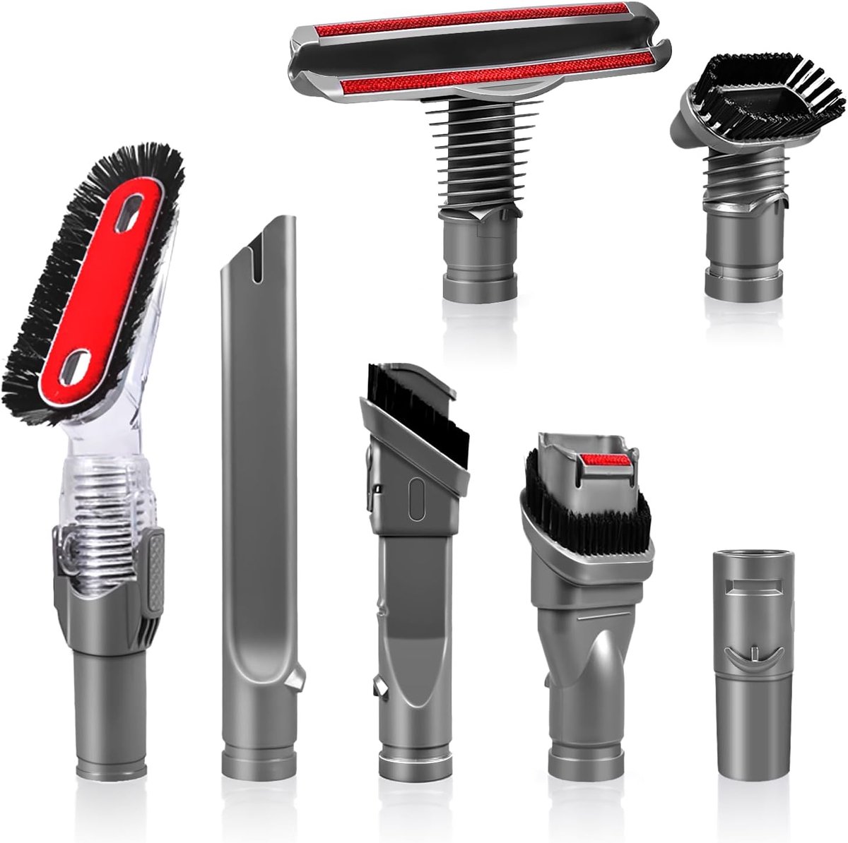 7-delige accessoireset Vervangstukken voor Dyson DC24, DC25, DC33, DC35, DC37, DC39, DC40, DC44, DC45, DC48, DC58, DC59, DC62, DC65 V6 Tier handbediende stofzuigerborstels gereedschapssets
