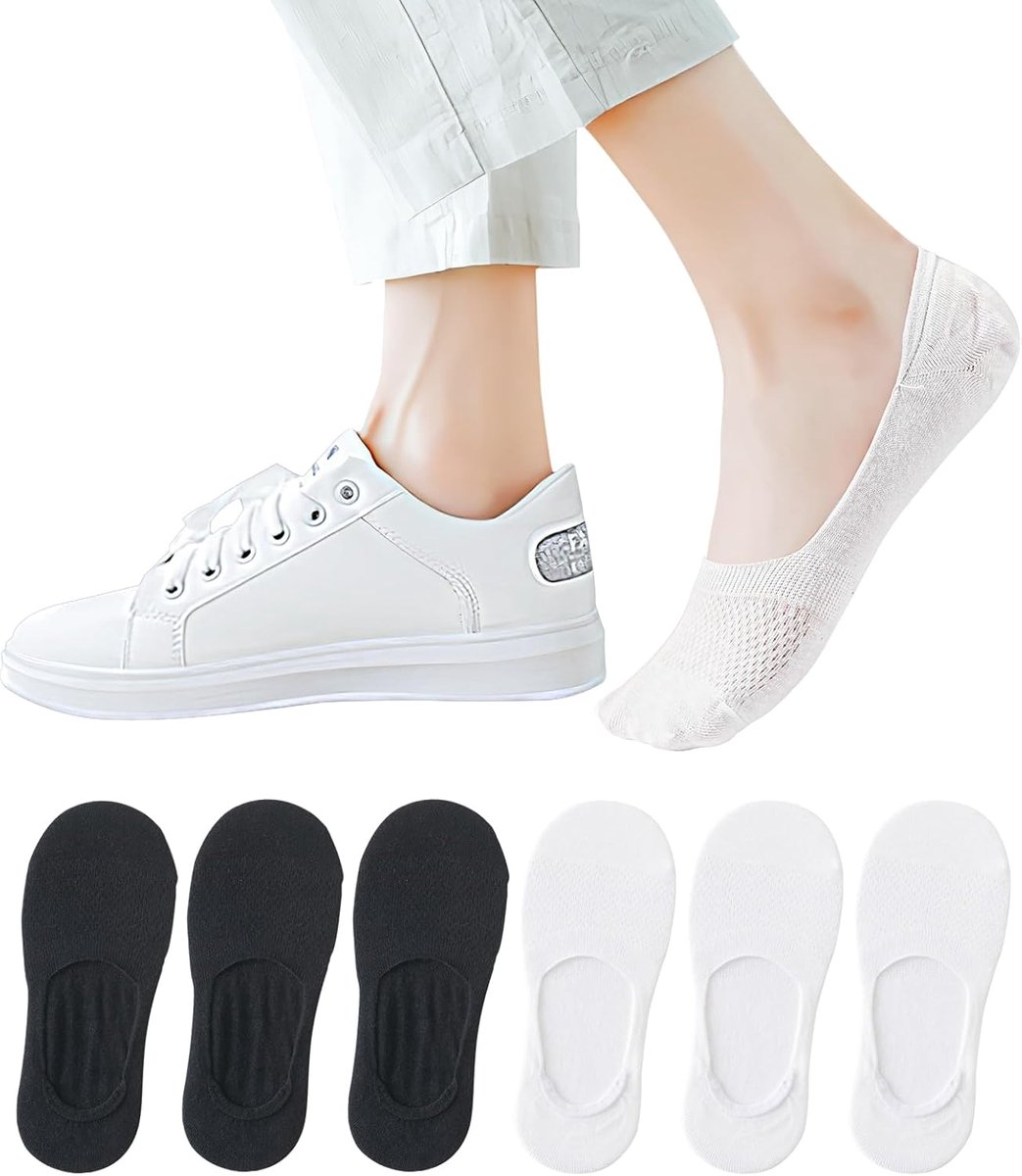 Sokken voor vrouwen, dames laag uitgesneden voering onzichtbare sokken, antislip zachte ademende casual enkelsokken, bootsokken voor instappers, sneakers, platte