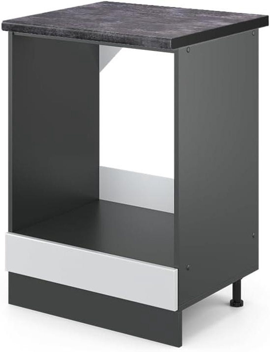 Ovenombouwkast Keuken - Keukenkast Inbouwoven - Keuken Inrichten - Perfect Geïntegreerd - 60 cm - Wit Hoogglans
